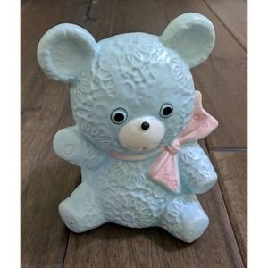 Ardco Japan Ceramic Planter Blue Lace Bear Vintage